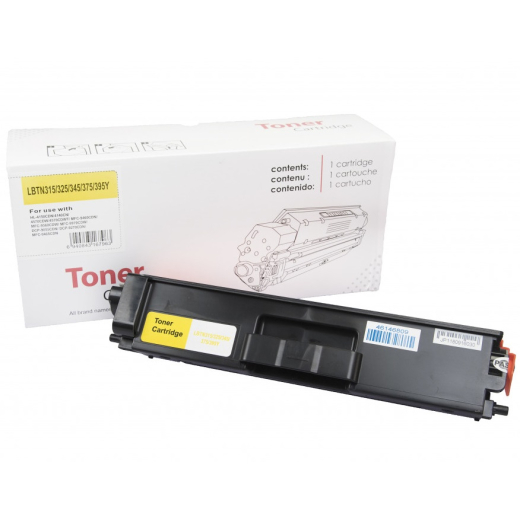 Brother TN-320 Gul toner 1.500 sider kompatibel
