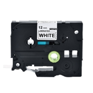 Brother TZe-231 sort tekst p� hvid tape 12mm x 8m kompatibel