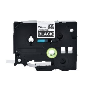 Brother TZe-355 hvid tekst p sort tape 24mm x 8m kompatibel