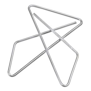 Butterfly papirclips 65 mm blanke 12 stk