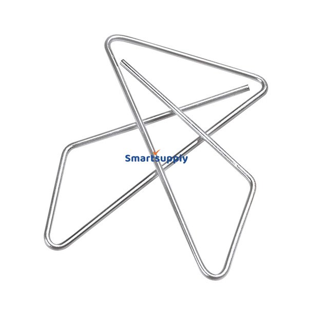 Butterfly papirclips 41 mm blanke 50 stk