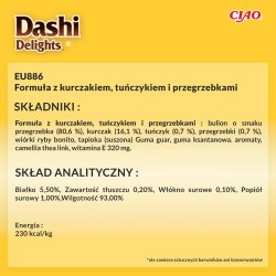 Inaba Cat Dashi Delights Silky Bouillon Kylling Med Tun &amp; Kammusling - Kat Godbid - 40G