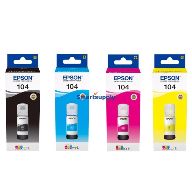 Epson 104 Valuepack BCMY bl�krefill 280ml original