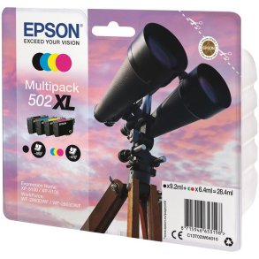 Epson 502 XL multipack 4 stk BCMY blkpatroner original