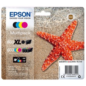 Epson 603 XL BK / 603 CMY 4 stk blkpatroner original