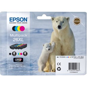 Epson 26 XL multipack 4 stk BCMY blkpatroner original