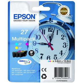 Epson 27 multipakke 3 stk CMY blkpatroner original