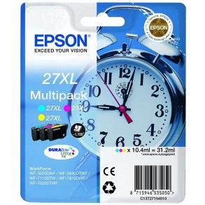 Epson 27 XL multipakke 3 stk CMY blkpatroner original