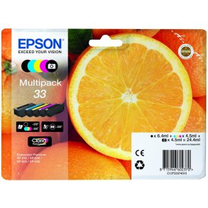 Epson 33 B/B/C/M/Y 5 stk blkpatroner original