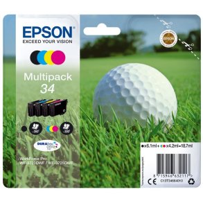 Epson 34 multipack 4 stk BCMY blkpatroner original 