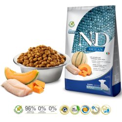 FARMINA N&D Ocean Dog Cod, Pumpkin & Cantaloupe Melon Puppy Mini - trfoder til hunde - 800g