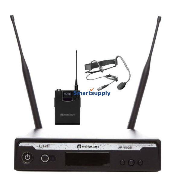 Relacart UR-230S HSAE1 - enkelt trdlst st med fitnessmikrofon