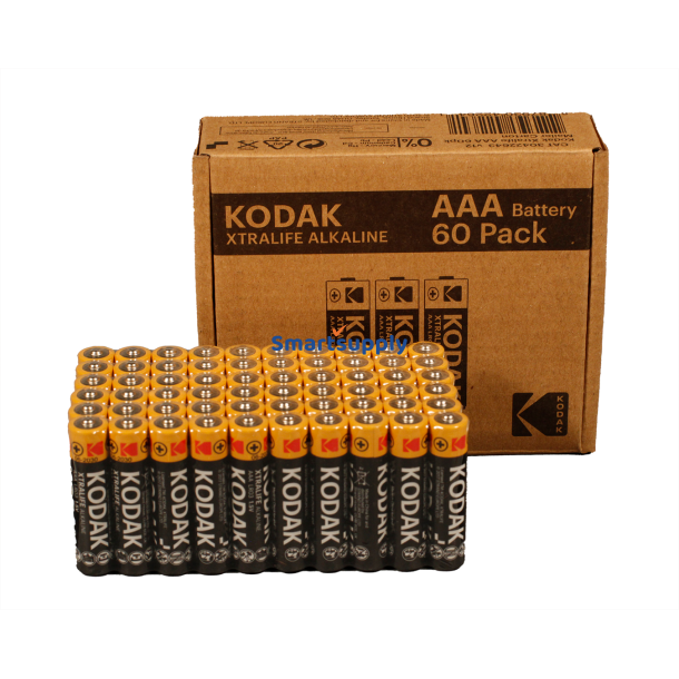 Kodak Xtralife Alkalisk Aaa-Batteri (60 Stk)