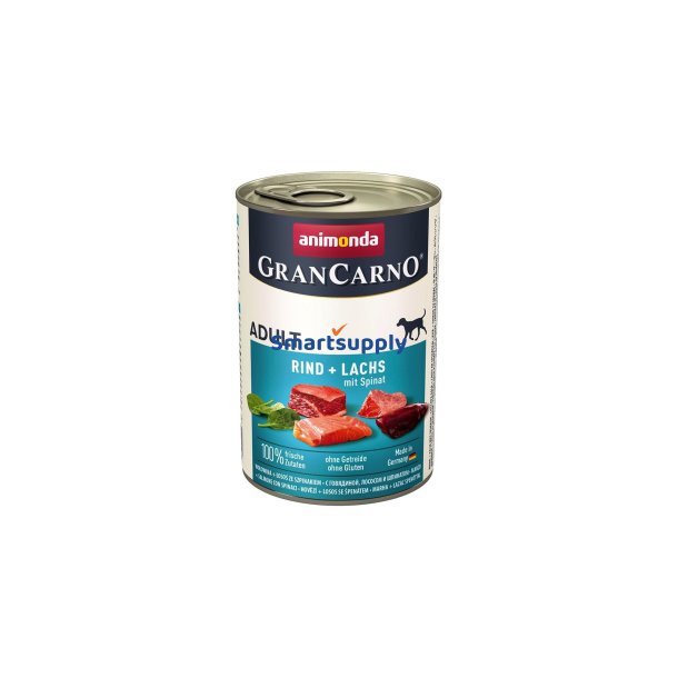 Animonda Grancarno Voksen Laks Og Spinat - Vdfoder Til Hunde - 400G