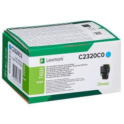 Lexmark C2320C0 Cyan toner 1.000 sider original