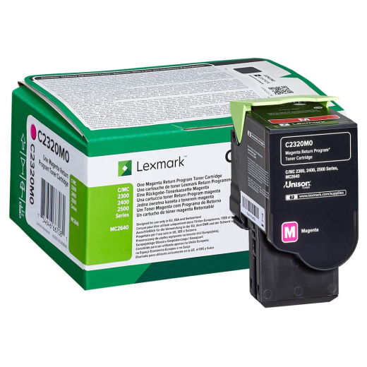 Lexmark C2320M0 Magenta toner 1.000 sider original