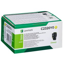 Lexmark C2320Y0 Gul toner 1.000 sider original