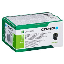 Lexmark C232HC0 Cyan toner 2.300 sider original