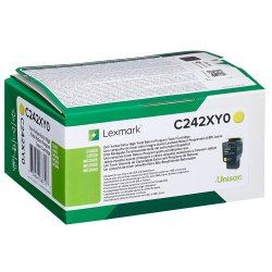 Lexmark C242XY0 Gul toner ekstra 3.500 sider original