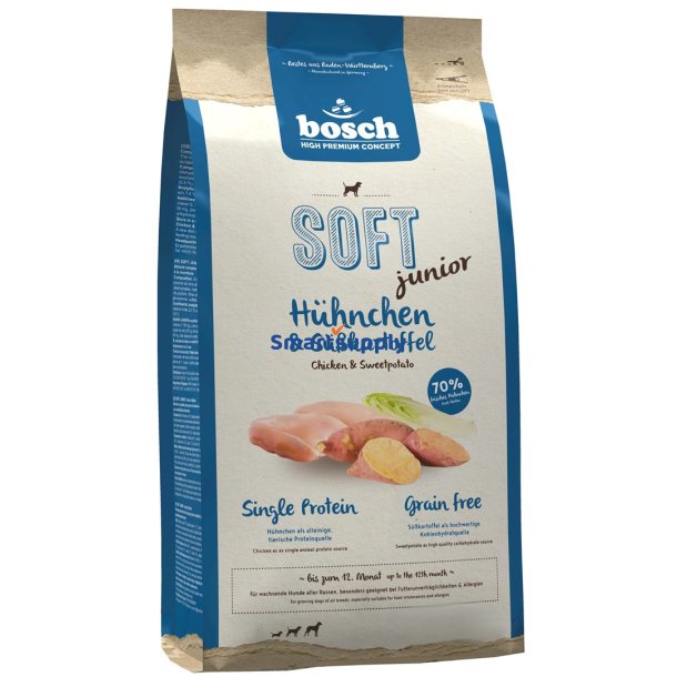 Bosch Soft Junior Kylling Og Sde Kartofler - Trfoder Til Hunde - 12,5 Kg