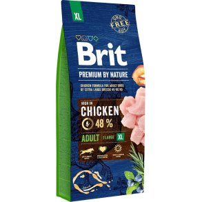 BRIT Premium by Nature Adult XL Chicken - trfoder til hunde - 15 kg