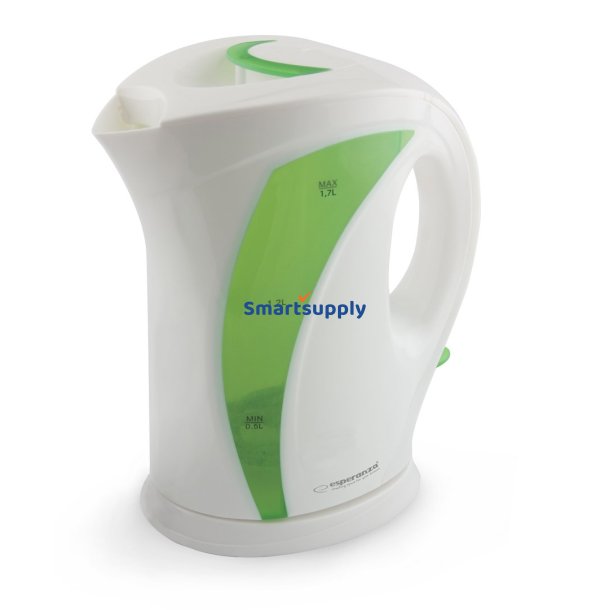 Esperanza Ekk018g Elkedel 1,7 L, Hvid / Grn