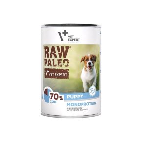RAW PALEO Puppy Monoprotein Cod - vdfoder til hvalpe - 400 g