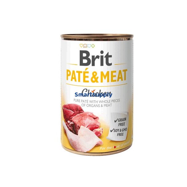 Brit Pat&eacute; &amp; Kd Med Kylling - Vdfoder Til Hunde - 400G