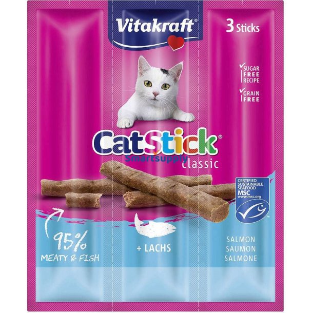 Vitakraft Catstick Classic Laks - Kattegodbidder - 18G