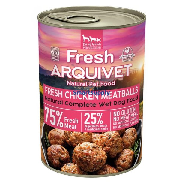 Arquivet Friske Kyllingefrikadeller - Vdfoder Til Hunde - 400G