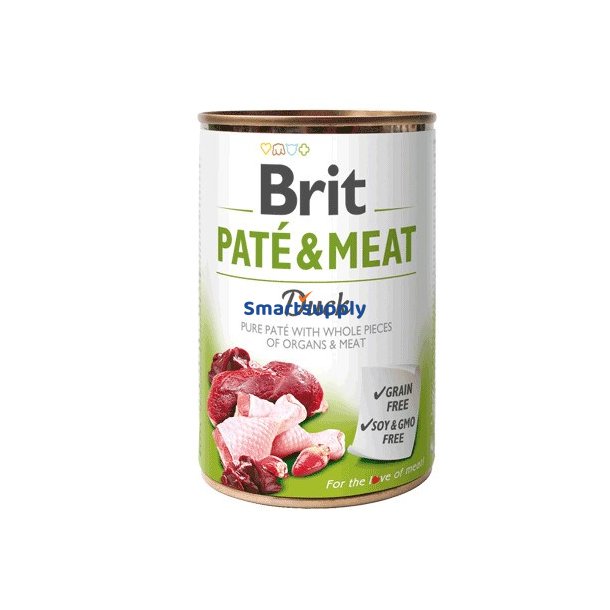 Brit Pate &amp; Meat Adult Duck - Vdfoder Til Hunde - 400 G
