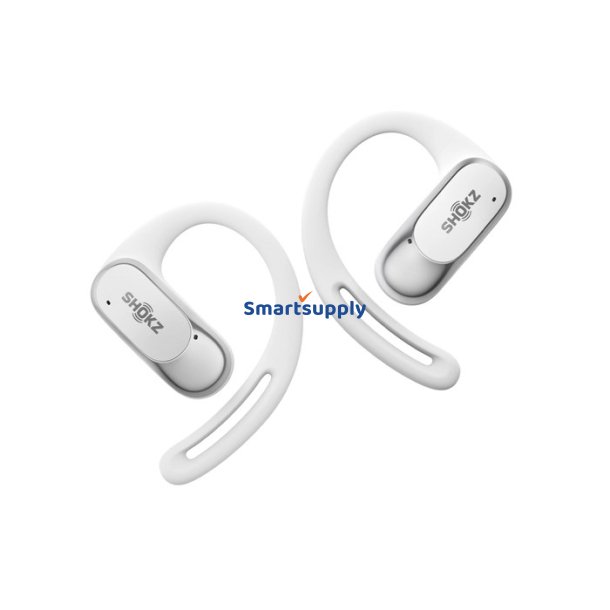 Shokz Openfit Air, Weiss Headset Trdlst rekrog Opkald/Musik/Sport/Hverdag Bluetooth Hvid