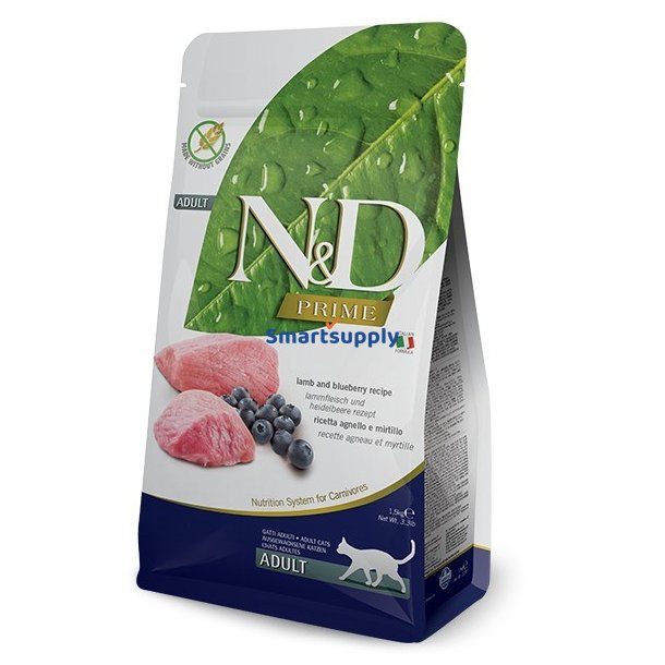 Farmina N &amp; D Prime Lamb &amp; Blueberry - Trt Kattefoder - 1,5 Kg