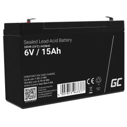 Green Cell AGM40 UPS batteri Blybatterier (VRLA) 6 V 15 At