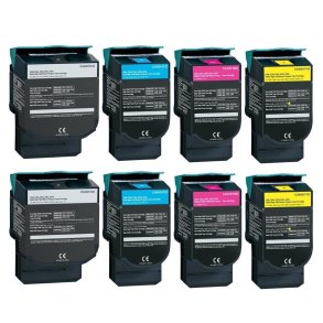 Lexmark C540H1K/C/M/Y toner 8 stk 17.000 sider kompatibel