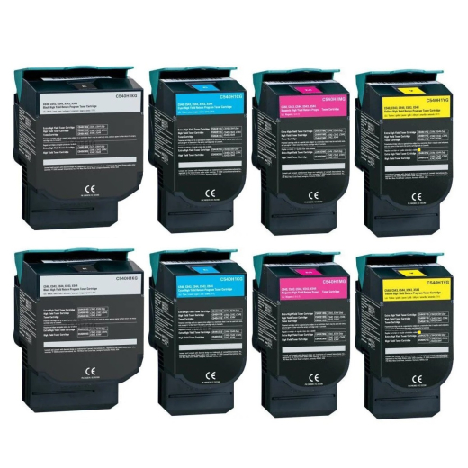 Lexmark C540H1K/C/M/Y toner 8 stk 17.000 sider kompatibel rabatpakke