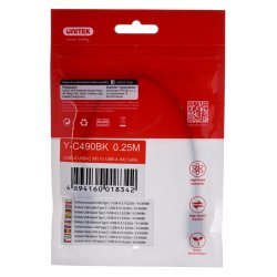 Unitek Kabel Usb-C - Usb-A 3.1,M/M,0.25M, Y-C490bk