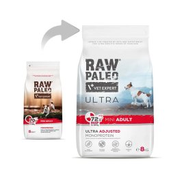 Vet Expert Raw Paleo Ultra Mini Adult Oksekd - Trfoder Til Hunde - 8 Kg