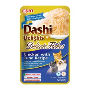 INABA CAT Dashi Delights Delikate Flager Kylling med Tun - godbid til katte - 40g