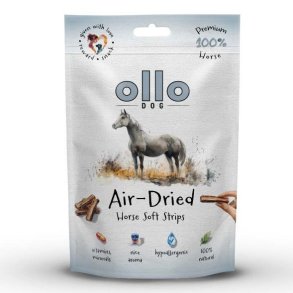 OLLO Air-Dried Horse strips - godbid til hund - 80g