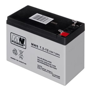 MPL MW POWER MWS 7.2-12 UPS batteri Bly-syre-batteri VRLA AGM Vedligeholdelsesfri 12 V 7,2 Ah Sort, Gr