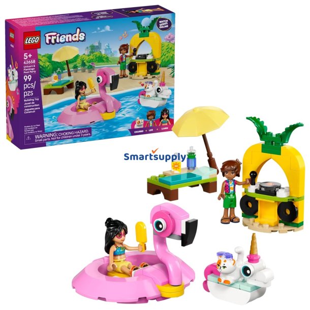LEGO FRIENDS 42658 Poolparty med enhjrning og flamingo