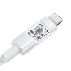 Baseus Gem USB til IP 2.4A hurtigopladningskabel 2 m Hvid