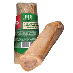 MACED Bone stuffed with beef - tyggeben til hund - 150g