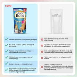 Inaba Churu Rolls Chicken Opskrift Wraps Tun Med Kammusling Opskrift - Kattegodbidder - 4X10 G