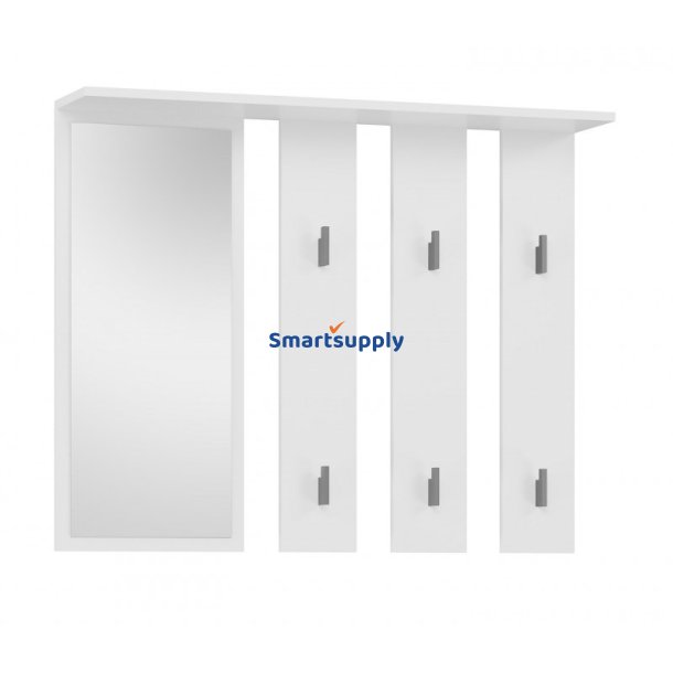 Bjle + spejl PARMA 100x15x.81,5 cm, Hvid