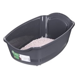 DIAMENTIQ BAYA light grey/dark grey -  kattebakke - 55,5 x 40 x 38,7 cm