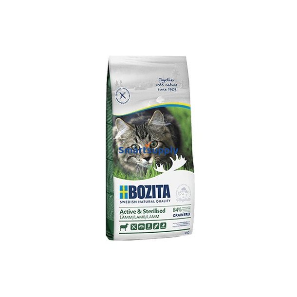 Bozita - Aktiv &amp; Steriliseret Kornfrit Lam 2 Kg