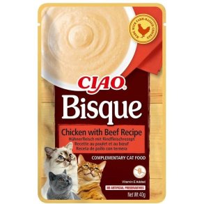 INABA Ciao Bisque Chicken with beef - Kattegodbidder - 40g