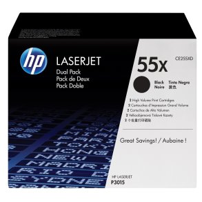 HP 55X toner 2 stk 25.000 sider CE255XD original multipakke
